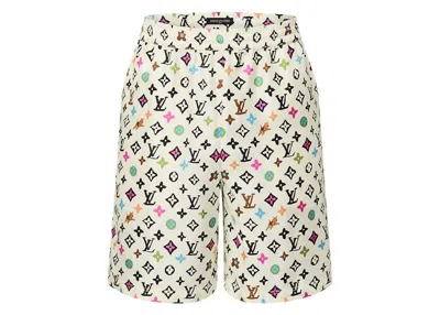 Pre-owned Louis Vuitton Men's  By Tyler, The Creator Monogram Printed Silk Shorts In Multi