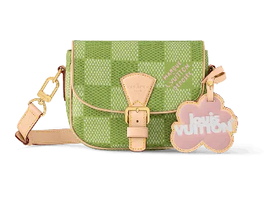 Pre-owned Louis Vuitton Men's  By Tyler, The Creator Montsouris Messenger In Green Damier Golf