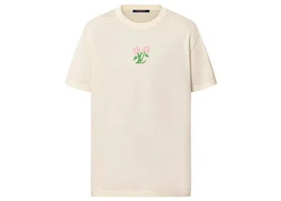 Pre-owned Louis Vuitton Men's  By Tyler, The Creator Shortsleeved Cotton Knitted Crewneck In Egg Shell
