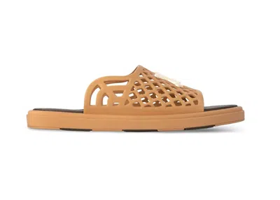 Pre-owned Louis Vuitton Men's  By Tyler, The Creator Waffle Mule Sneakers In Cognac Brown