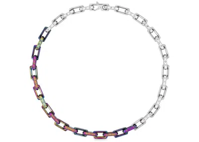 Pre-owned Louis Vuitton Men's  Chain Necklace Monogram In Rainbow In Multi