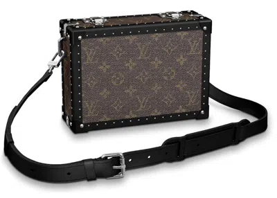 Pre-owned Louis Vuitton Men's  Clutch Box Monogram In Brown/black