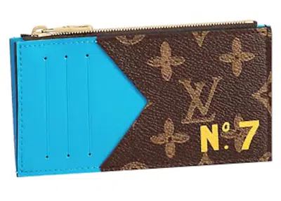 Pre-owned Louis Vuitton Men's  Coin Card Holder Monogram In Brown