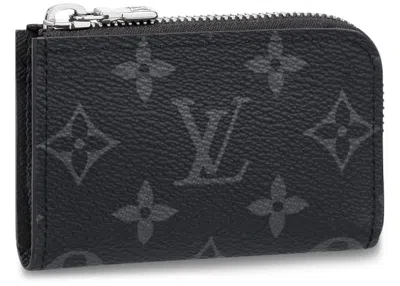 Pre-owned Louis Vuitton Men's  Coin Purse Monogram Eclipse In Black Gray