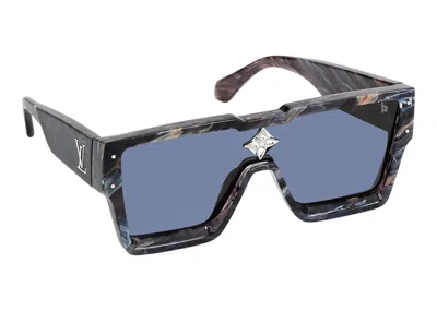 Pre-owned Louis Vuitton Men's  Cyclone Sunglasses In Grey Marble/grey (z1789 W/e) In Gray