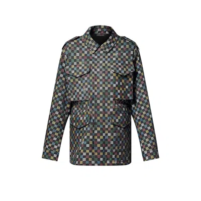 Pre-owned Louis Vuitton Men's  Damier Denim Parka