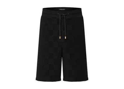 Pre-owned Louis Vuitton Men's  Damier French Terry Cotton Shorts In Meteorite In Gray