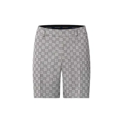 Pre-owned Louis Vuitton Men's  Damier Hounds Tooth Slim Wool Shorts In Black/white