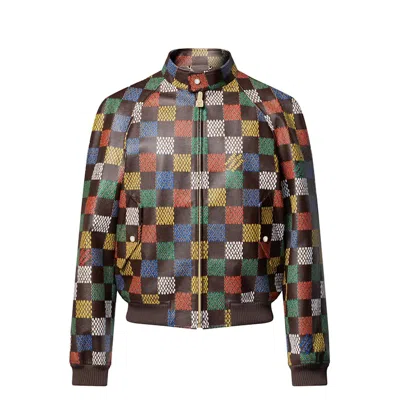 Pre-owned Louis Vuitton Men's  Damier Leather Blouson