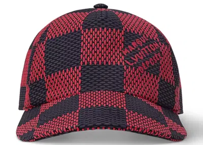 Pre-owned Louis Vuitton Men's  Damier Pop Cap In Red