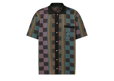 Pre-owned Louis Vuitton Men's  Damier Shortsleeved Cotton Knit Shirt In Multi