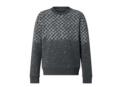 Pre-owned Louis Vuitton Men's  Damier Spread Print Sweatshirt In Grey