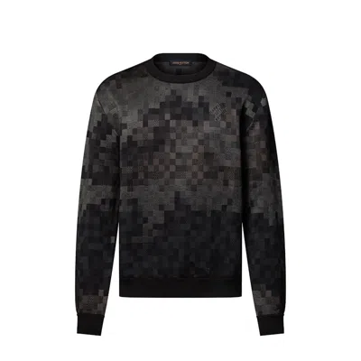 Pre-owned Louis Vuitton Men's  Damoflage Jacquard Pullover In Black
