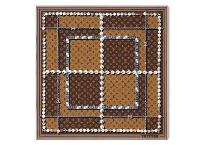 Pre-owned Louis Vuitton Men's  Dandy Monogram Silk Square In Brown