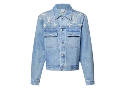 Pre-owned Louis Vuitton Men's  Denim Trucker Jacket In Indigo In Purple