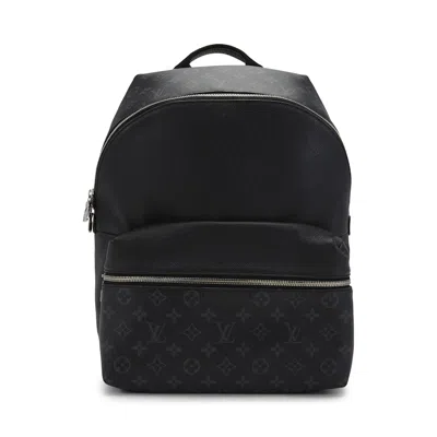 Pre-owned Louis Vuitton Men's  Discovery Backpack Monogram Eclipse Taiga Pm In Black