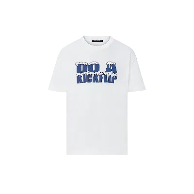 Pre-owned Louis Vuitton Men's  Do A Kickflip T-shirt In White