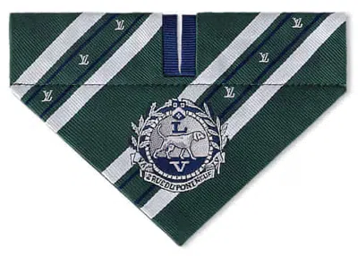 Pre-owned Louis Vuitton Men's  Dog Bandana Pm In Green/navy Blue