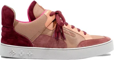 Pre-owned Louis Vuitton Men's  Don Kanye Patchwork Sneakers In Brown
