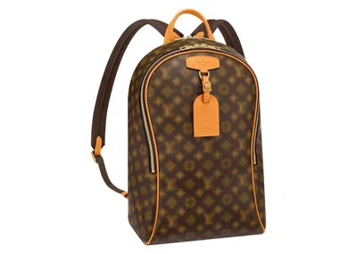 Pre-owned Louis Vuitton Men's  Ellipse Backpack Blurry Monogram In Brown