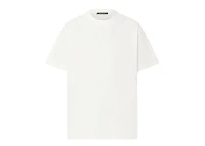Pre-owned Louis Vuitton Men's  Embossed Lv T-shirt In Blanc Optique White