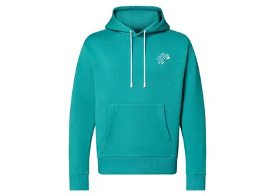 Pre-owned Louis Vuitton Men's  Embroidered Signature Hoodie In Ocean