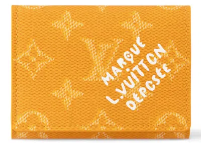 Pre-owned Louis Vuitton Men's  Envelope Business Card Holder In Yellow