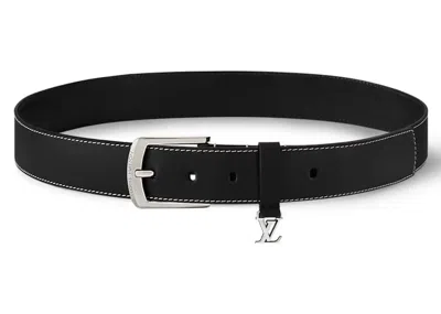 Pre-owned Louis Vuitton Men's  Everyday Pin 35mm Belt In Black