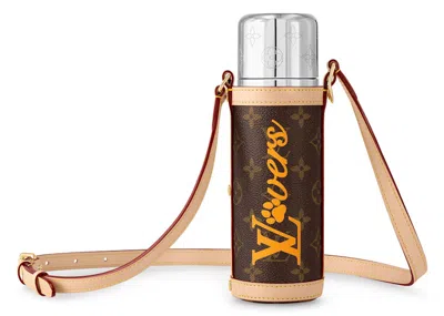 Pre-owned Louis Vuitton Men's  Flask Holder Lv Vers In Monogram