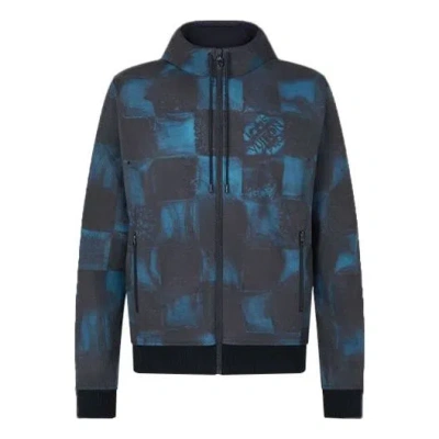 Pre-owned Louis Vuitton Men's  Fw21 Zipper Hooded Long Sleeves Jacket Blue