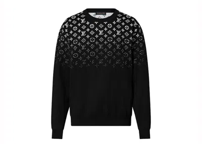Pre-owned Louis Vuitton Men's  Gradient Cotton Crewneck Sweatshirt In Black/white