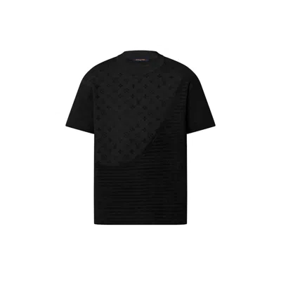 Pre-owned Louis Vuitton Men's  Graphic Jacquard Shortsleeved Crewneck In Black