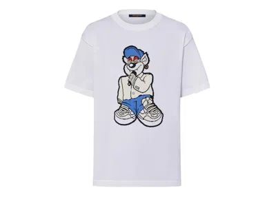 Pre-owned Louis Vuitton Men's  Graphic Shortsleeved Knitwear In Optical White