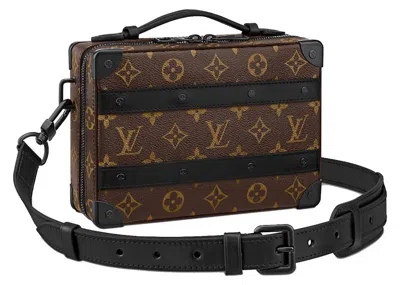 Pre-owned Louis Vuitton Men's  Handle Soft Trunk Monogram Macassar In Brown