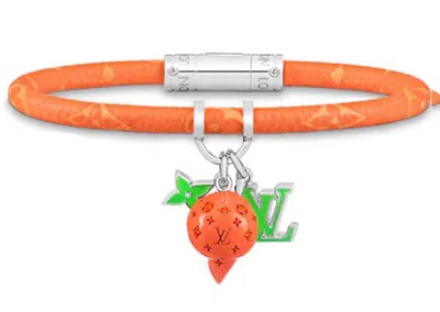 Pre-owned Louis Vuitton Men's  Hang It Lv Fruits Bracelet Monogram In Orange