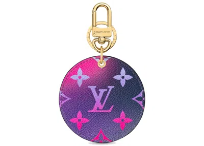 Pre-owned Louis Vuitton Men's  Illustre Bag Charm And Key Holder In Midnight Fuchsia In Purple