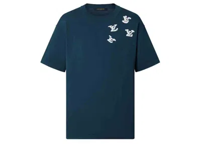 Pre-owned Louis Vuitton Men's  Jazz Trumpeter Signature Crewneck Sweatshirt In Bleu Graphique