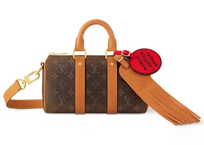 Pre-owned Louis Vuitton Men's  Keepall Bandouliere 25 In Monogram Dust In Brown
