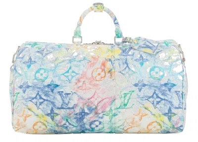 Pre-owned Louis Vuitton Men's  Keepall Bandouliere 50 In Pastel