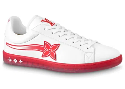 Pre-owned Louis Vuitton Men's  Luxembourg Samothrace Sneaker Sneakers In White/red