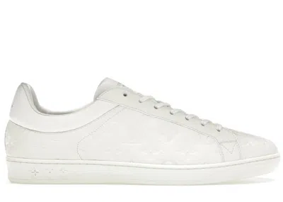 Pre-owned Louis Vuitton Men's  Luxembourg Sneaker Monogram Sneakers In White