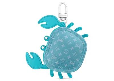Pre-owned Louis Vuitton Men's  Lv Crab Bag Charm In Blue