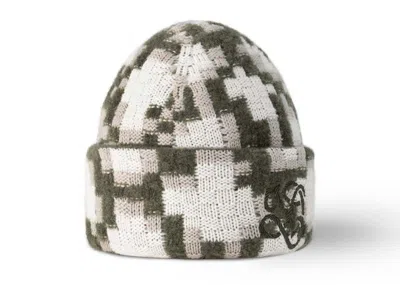 Pre-owned Louis Vuitton Men's  Lv Crush Snakoflage Beanie In Beige