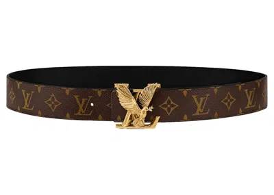 Pre-owned Louis Vuitton Men's  Lv Dove 40mm Reversible Belt In Brown