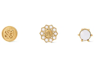 Pre-owned Louis Vuitton Men's  Lv Dynasty Set Of 3 Earrings In Gold
