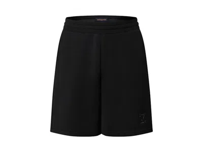 Pre-owned Louis Vuitton Men's  Lv Embellished Jersey Shorts In Black