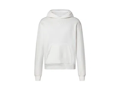 Pre-owned Louis Vuitton Men's  Lv Embossed Cotton Hoodie In Milky White