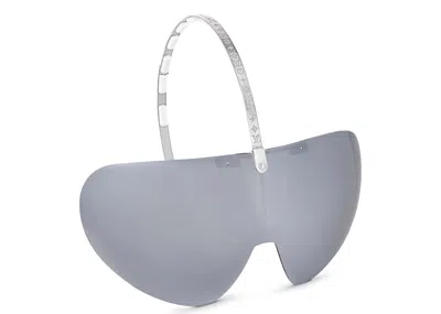 Pre-owned Louis Vuitton Men's  Lv Fiction Mask Sunglasses In Silver (z2029u)