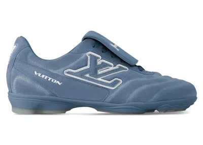 Pre-owned Louis Vuitton Men's  Lv Footprint Soccer Sneakers In Blue