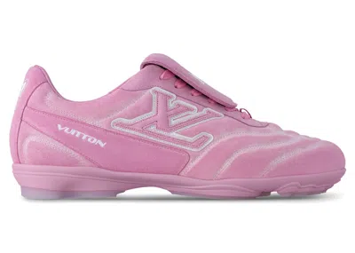 Pre-owned Louis Vuitton Men's  Lv Footprint Soccer Sneakers In Pink